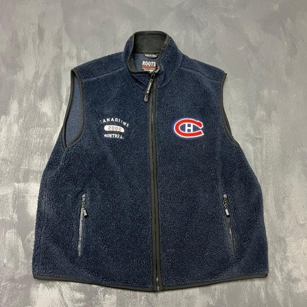 Vintage Montreal‎ Canadians Vest Mens XL Blue 2000s Roots NHL